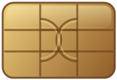 EMV chip position on a personalized customer-owned card