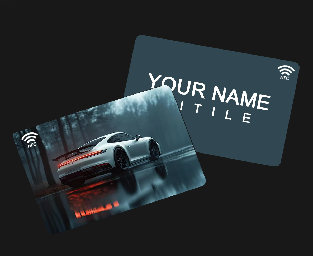 Porsche Rain custom NFC business card Sri Lanka by Zarcon